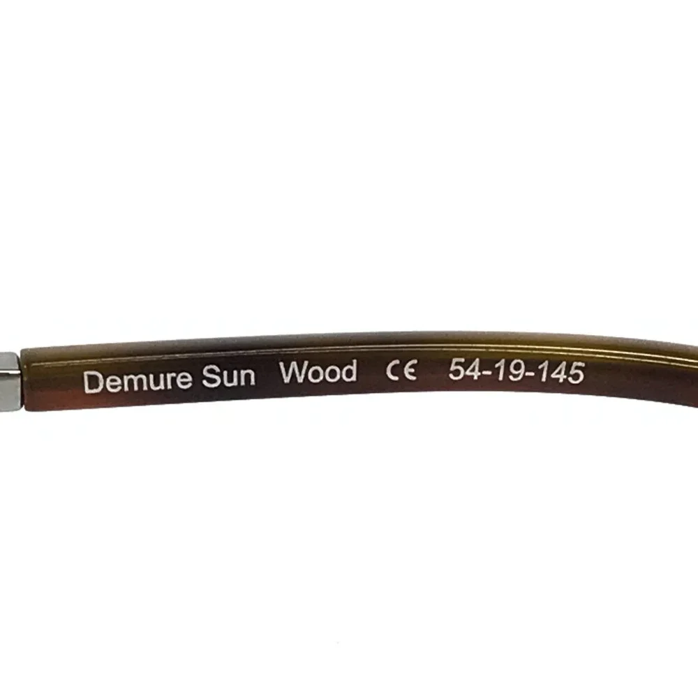Judith Leiber Eyeglasses Frames Demure Sun Wood Silver Sparkly Crystal 54-19-145